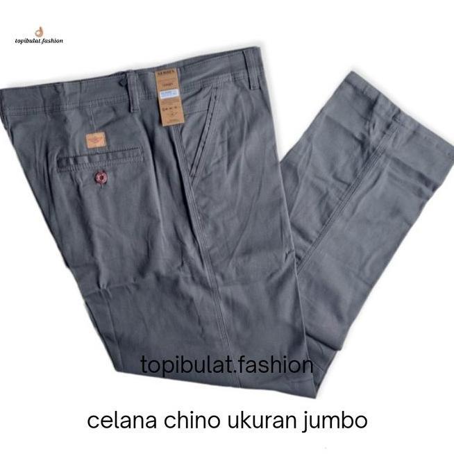 Celana Chino Panjang Celana Chino Panjang Jumbo Pria / Katun
