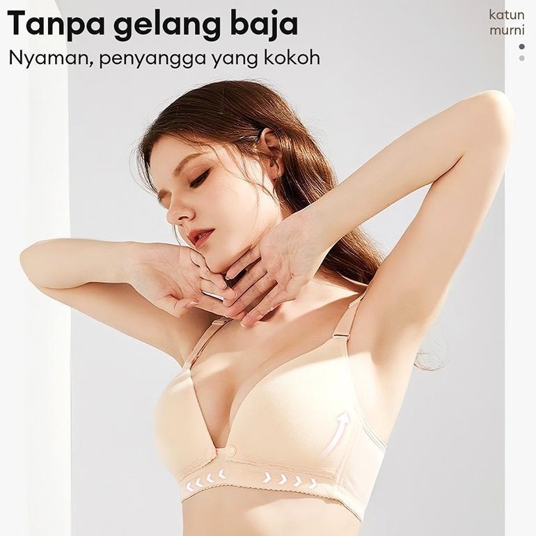 Garansi Bh Set Bra Menyusui Push Up Busa Tipis Maternity Bra Nursing Bra Kancing Depan 518