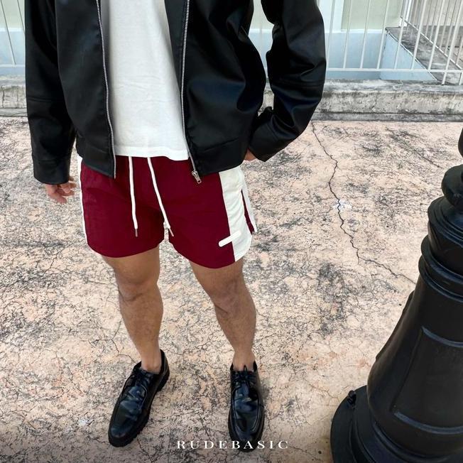 Rudebasic - Berry Rudebasic Berry Block Rude Parachute Unisex Celana Pria