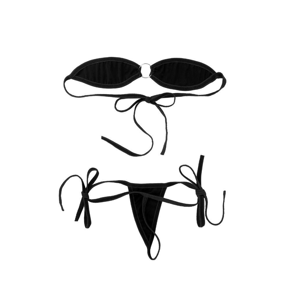 Hemat Set Lingerie Thong G String Bra Ring Bikini Pantai / Baju Renang Micro Bikini Seksi Sg014