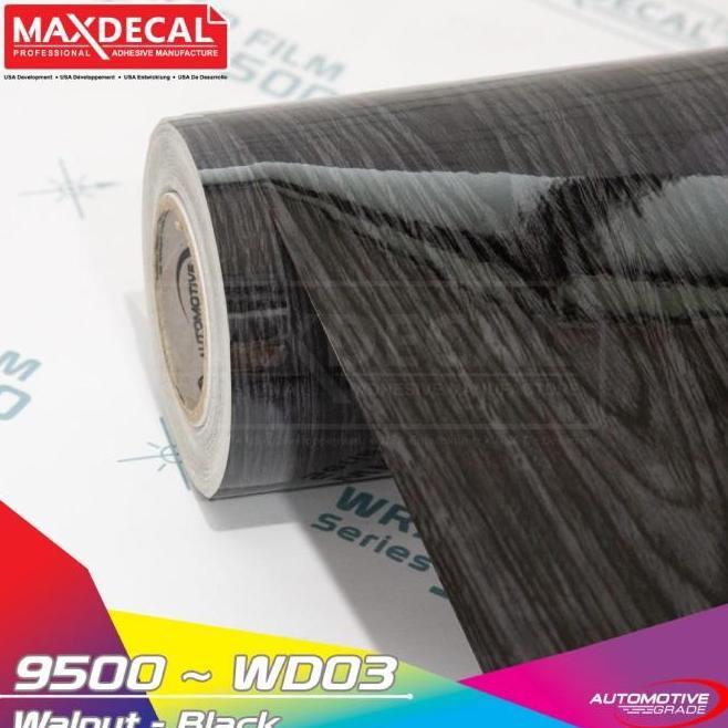 Maxdecal Maxdecal 9500 Wd03 Kayu Hitam Black Walnut Sticker Motif Gloss Premium