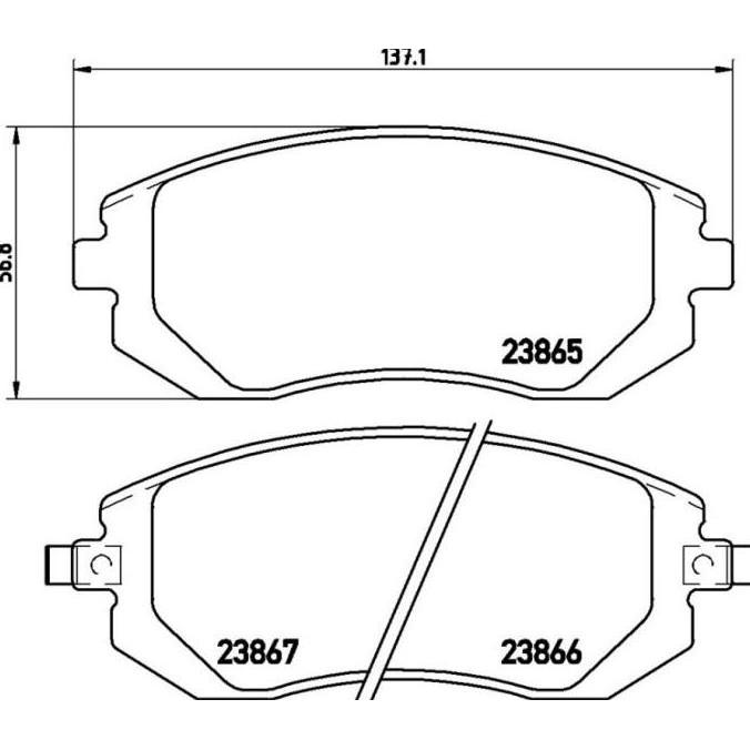 Brembo Front Brake Pads Kampas Rem Depan Subaru Forester / Xv / Brz