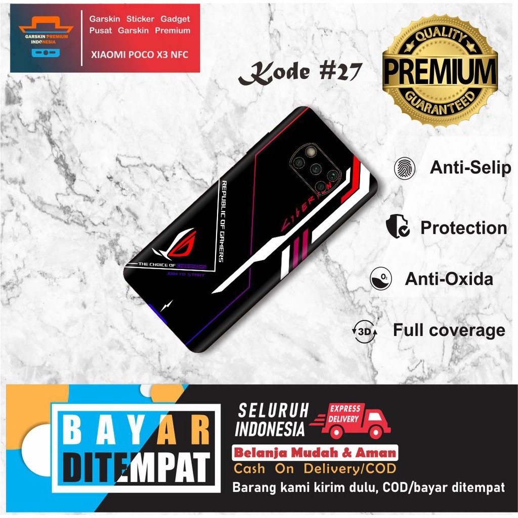 Garskin Case Xiaomi Poco X3 NFC Custom Bisa COD 2Pcs