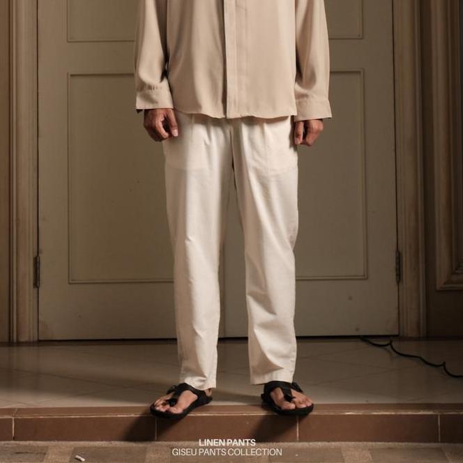 Giseu - Linen Giseu Linen Pants Celana Panjang Pria