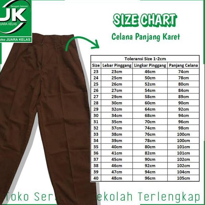 Celana Panjang Karet Jk Celana Panjang Karet Coklat Famatex - Seragam Bawahan