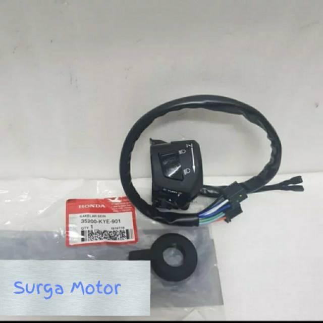 Holder Switch Saklar Kiri Tombol Klakson Sen Riiting Reteng Megapro Monoshock Original Ahm 35200-Kye