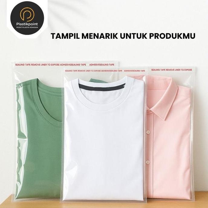 Plastik Opp Lem Baju Isi:100Pcs Plastik Baju Opp Kemasan Packing Baju Bening Plastik Baju Seal Lem O