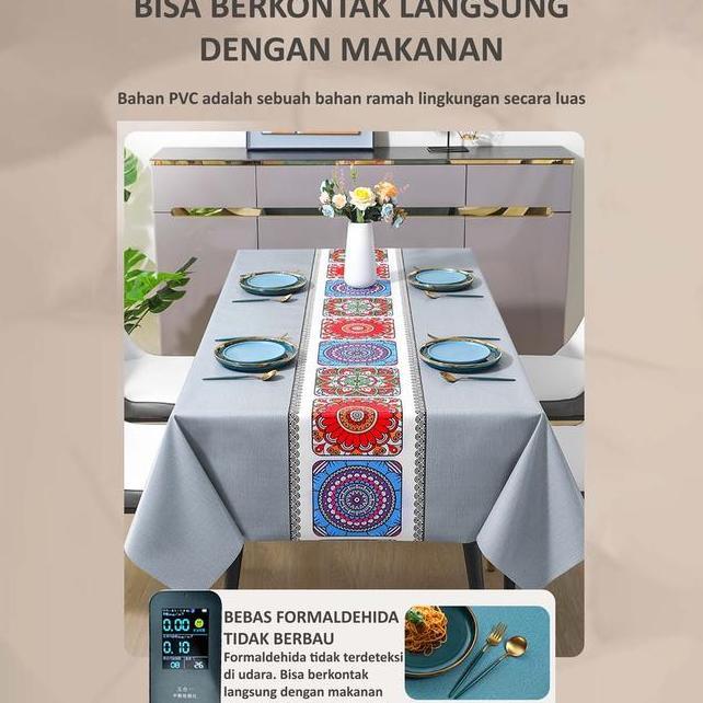 Taplak Meja Bohemia Wateroof 140 X 200 Cm Taplak Meja Bohemian Tablecloth Bohemian Tebal