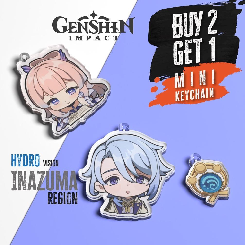 BURJOIS Keychain Genshin Impact Chara Hydro | INAZUMA | Ayato Kokomi