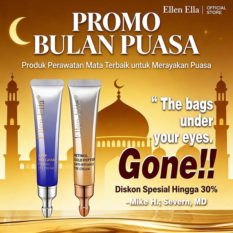 NEW [Ready Stock] ELLEN ELLA Paket Kombinasi Retinol & Caviar Eye Cream 20g Anti Kerut Menghidrasi P