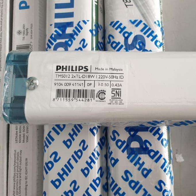 Philips Kap Lampu TL 2x18 Watt Simbat TMS012 Kap Rumah Lampu