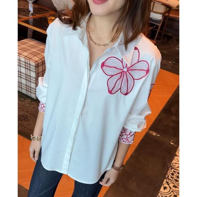 Hakana Della Shirt Hakana Della - Atasan Kemeja Lengan