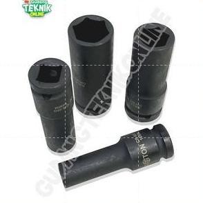 HASSTON Mata Kunci Sock Socket PANJANG 1/2" 8mm 10mm 12mm 14mm 17mm 19mm 21mm 22mm 23mm 24mm 6PT HAS