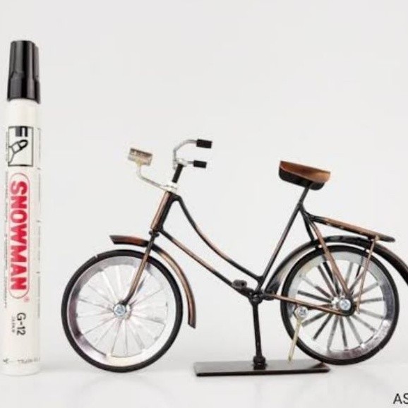 Hiasan Dinding Miniatur Sepeda Emoji Dari Besi