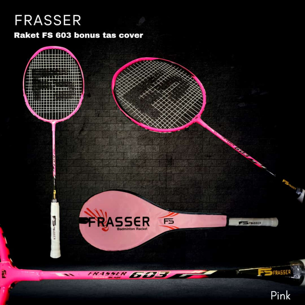 Frasser Raket Badminton Raket Bulutangkis Bonus Tas Full Cover Fs 603 Mitra