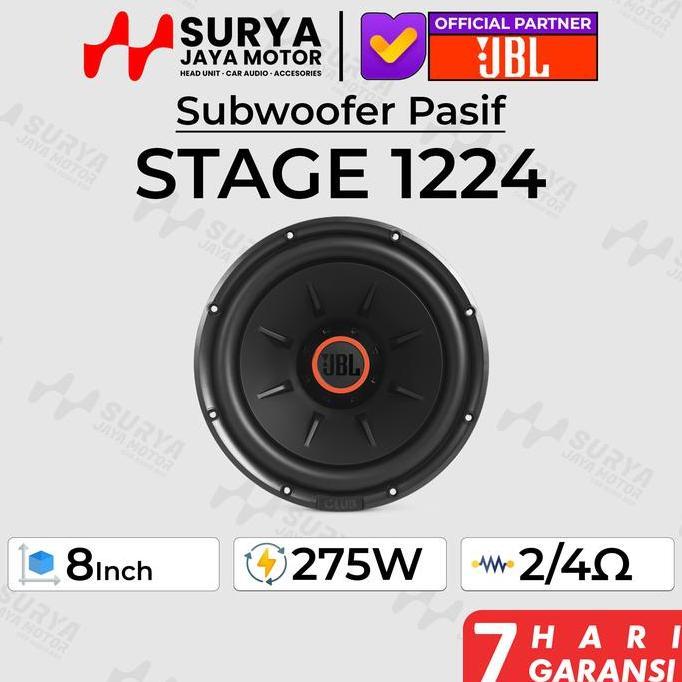 TERBARU - JBL Club 1224 Subwoofer Pasif 12 Inch double coil magnet 275RMS 1100W Peak Power Car Speak