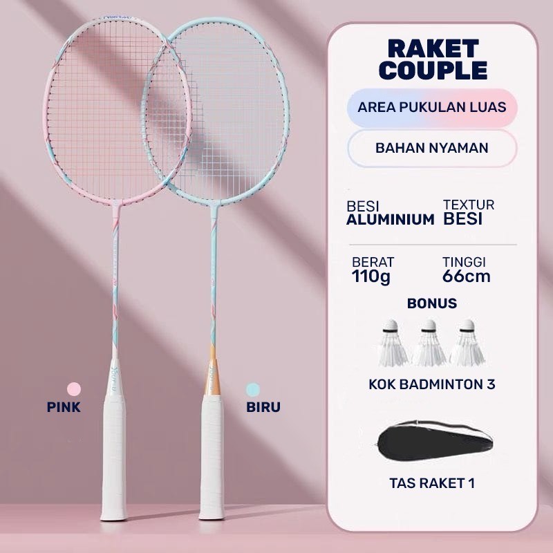 Bbak Raket Badminton Isi 2 Pcs| Raket Bulu Tangkis Berkualitas Olahraga Badminton Original Badminton