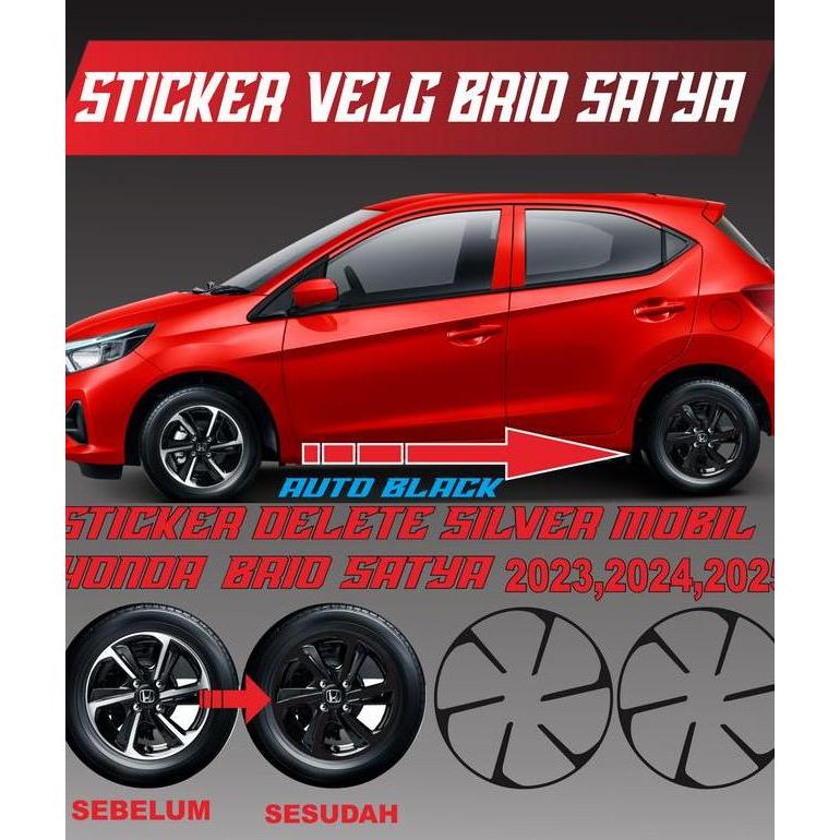 Sticker Velg/ Delete Rs 2021 Per 4 Silver Velg Honda Brio 2021-2024
