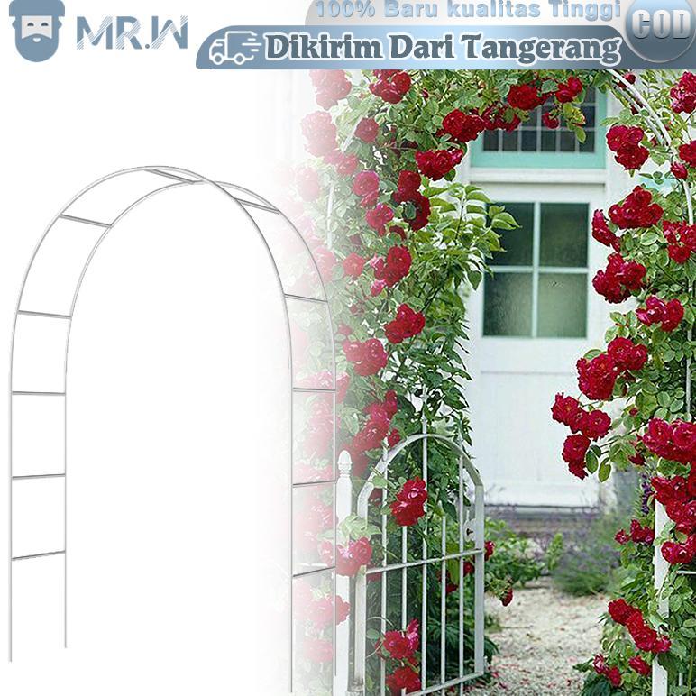 2leyer Pergola Besi Dekorasi 2,4m X 1,4m Lingkar Pergola Dekorasi Lingkar Besi Dekorasi