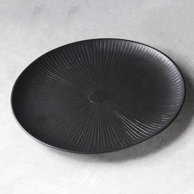 PIRING KERAMIK SAJI JUMBO GARIS / PLATE STRIPES NUANZA