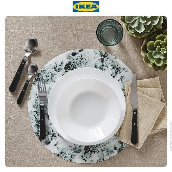 IKEA OFTAST Piring Makan Bahan Kaca Tempered Putih 25cm
