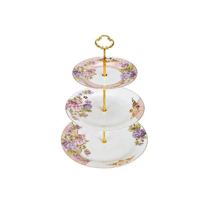 Vicenza Third Plate - Piring Susun P25 Motif Magnolia