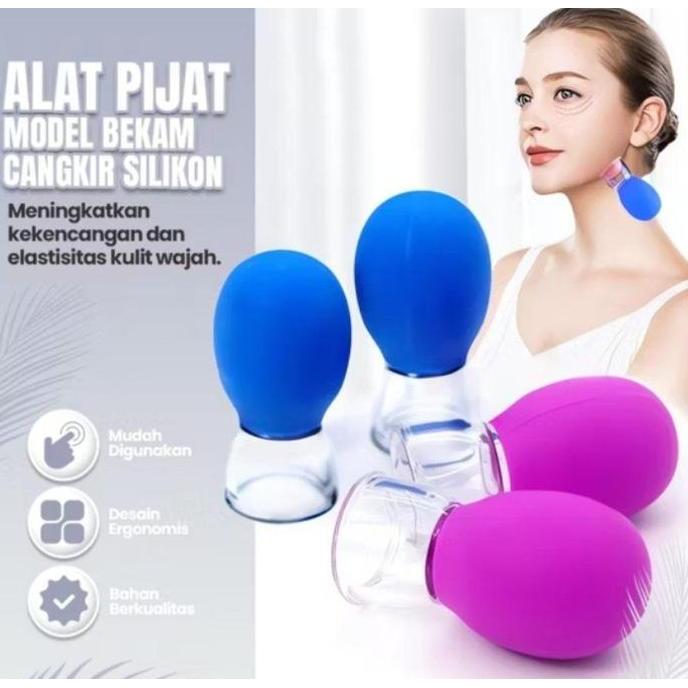 DAMELOPO Alat bekam silikon /Cupping Wajah /Bekam Vakum Wajah