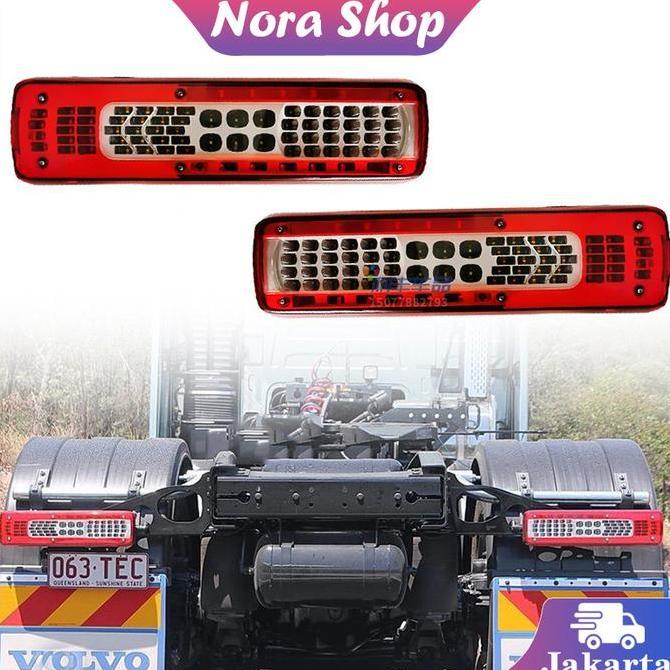 GUNEMANE Lampu Setopan Kedip Belakang Truk Untuk Volvo 20565106 20565107 LED 24V Lampu Rem Belakang