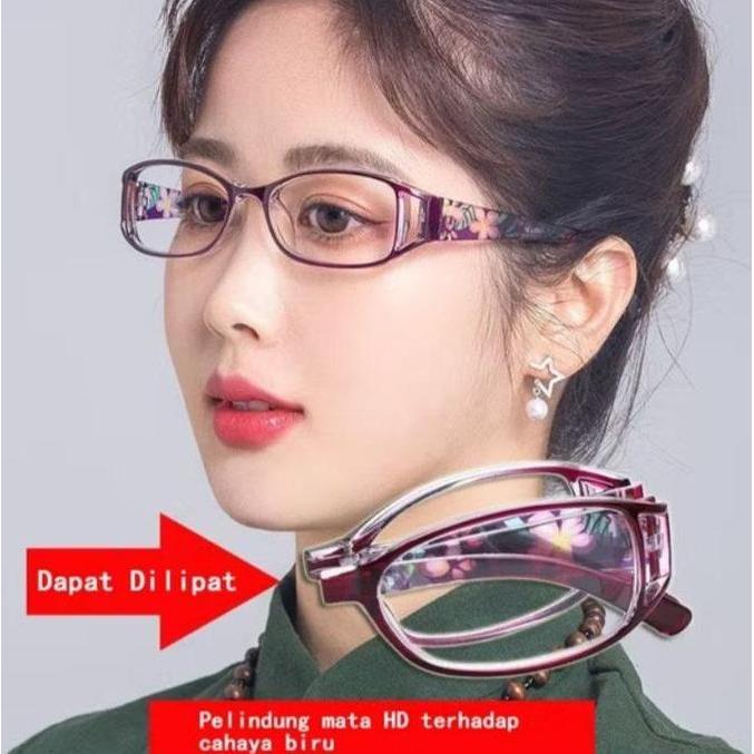 HAMDORA Kacamata baca lipat elegan / kacamata baca wanita bisa dilipat lipat