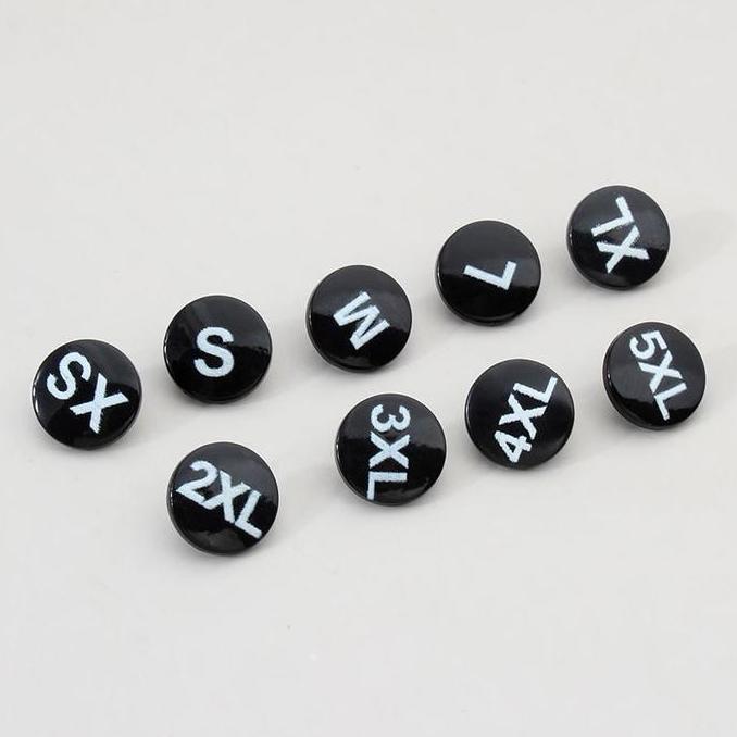 DZAPIRA 100pcs Label Ukuran Baju Label Pakaian Plastik Dapat Dilepas Label Size Baju Angka Label Siz