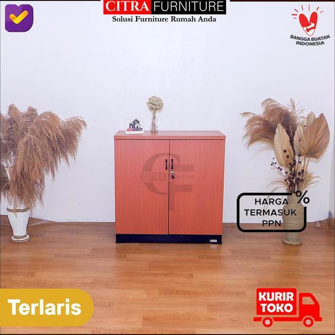 Lemari Arsip Kayu 2 Pintu Buka Swing Pendek|Lemari Kantor Dokumen file