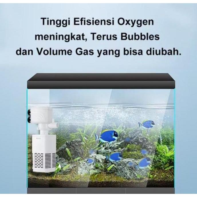 GUNEMANE POMPA AKUARIUM 3 IN 1 AKUARIUM POMPA FILTER OKSIGEN UNTUK TANGKI IKAN