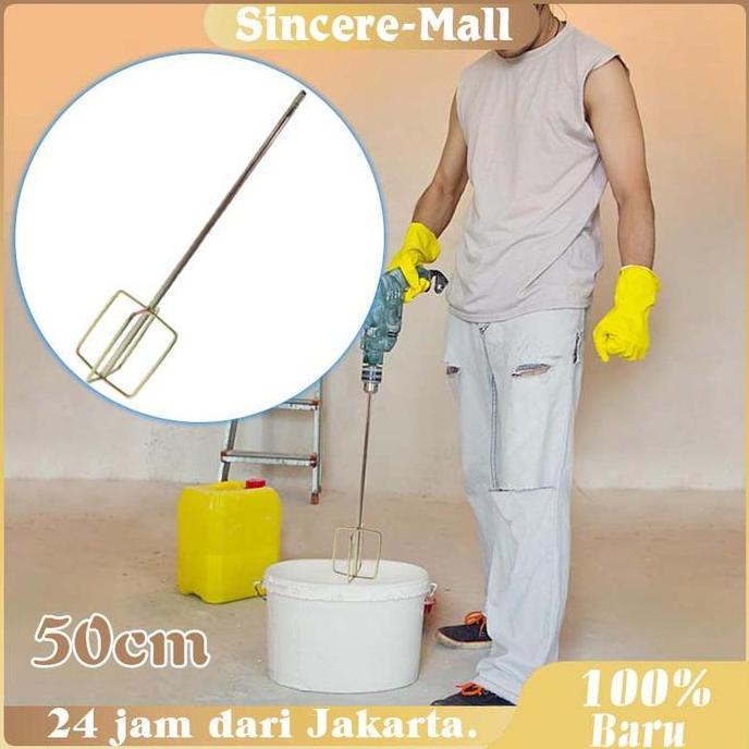 DZAPIRA 50cm Alat Aduk Cat / Pengaduk Semen Untuk Bor / Mata Bor Mixer Pengaduk Adonan