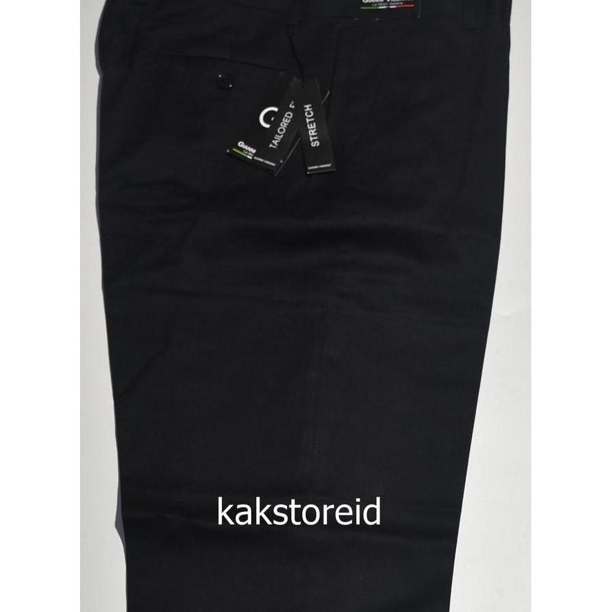 Gianni Visentin Celana Gianni Visentin Celana Kerja Hitam Pria Tailored Fit Gkt Var11350