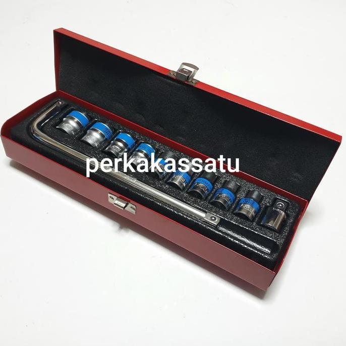 TERMURAH - KUNCI SOCK SET 11 PCS 1/2" X 8 - 24MM GATE MATA SOK SOCKET