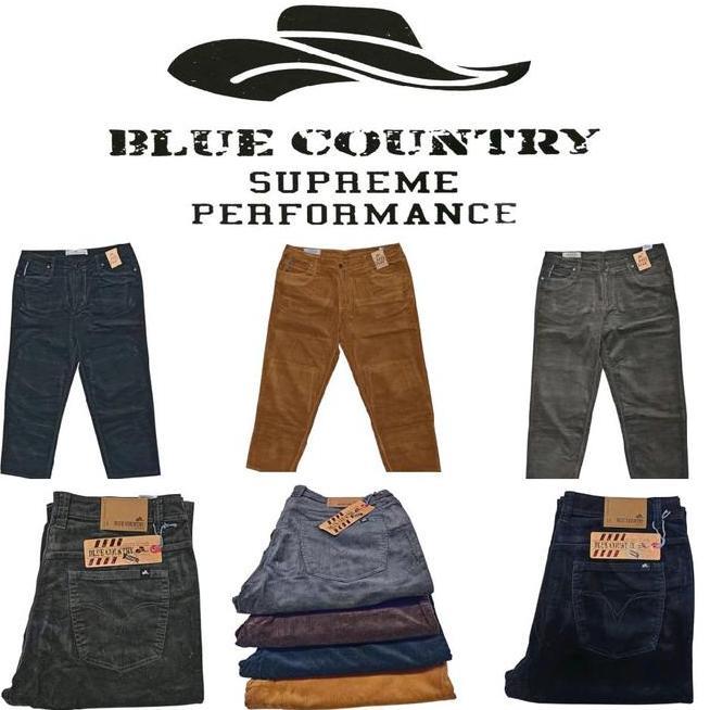 Celana Corduroy Celana Corduroy Blue Country Blue Reguler Size Jumbo 42