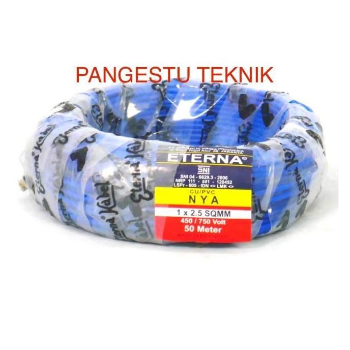 Kabel NYA 2,5 mm Biru ETERNA / 50 Meter / NYA 2.5 mm