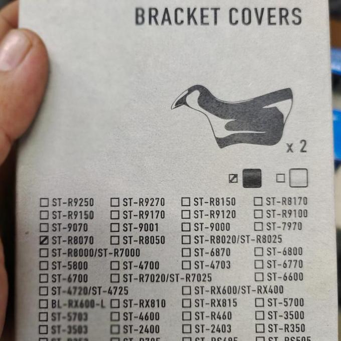 Shimano Bracket Covers ST-R8070 Hood Cover Karet Brifter Ultegra Di2 Disc Brake R8070 Original Shima