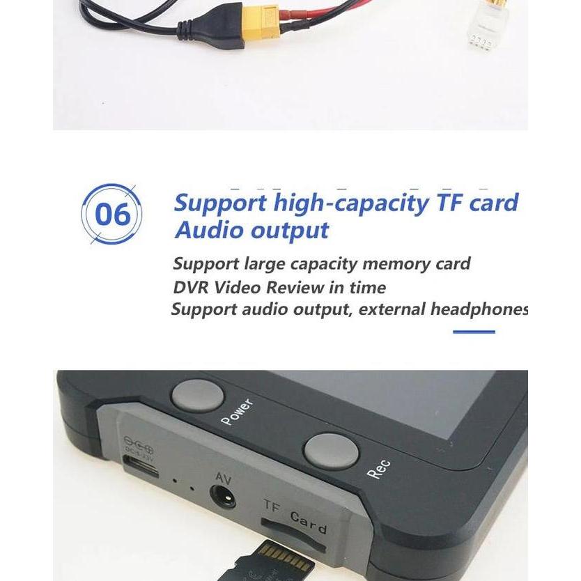 FPV Monitor 5.8G DVR 40CH 4.3 Inch LCD Display 16:9 NTSC PAL