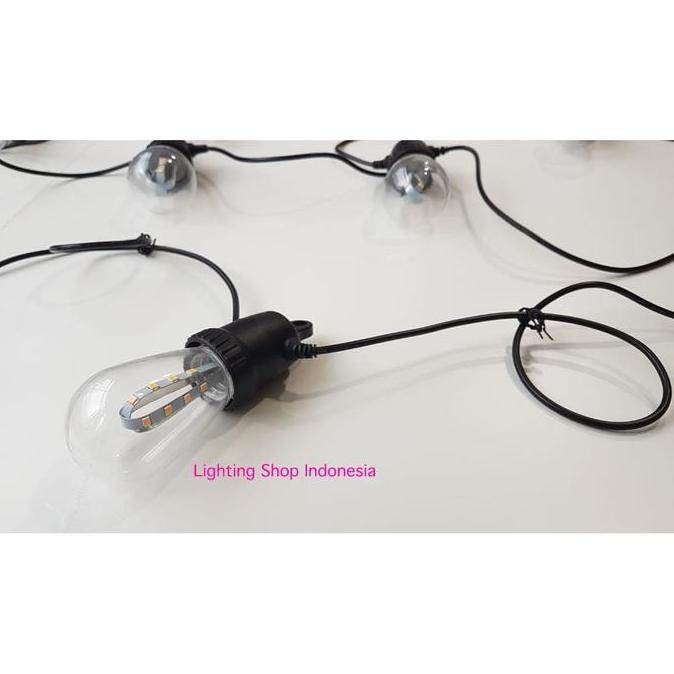 Lampu gantung kabel fiting solar cell waterproof led tenaga surya