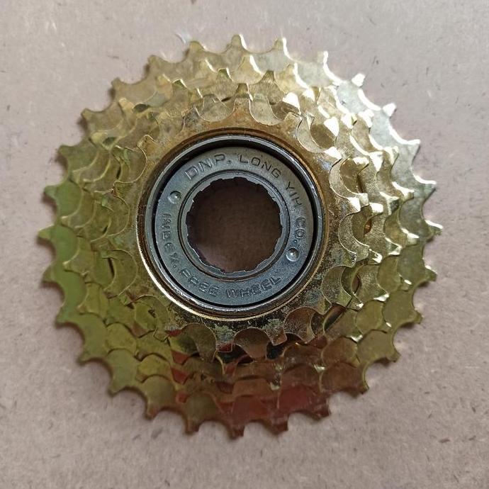 sprocket dnp Taiwan 6 speed freewheel gir belakang sepeda ulir drat