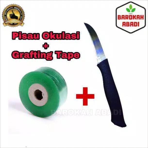 Ready  Paket grafting tape sambung tunas & pisau grafting okulasi stek