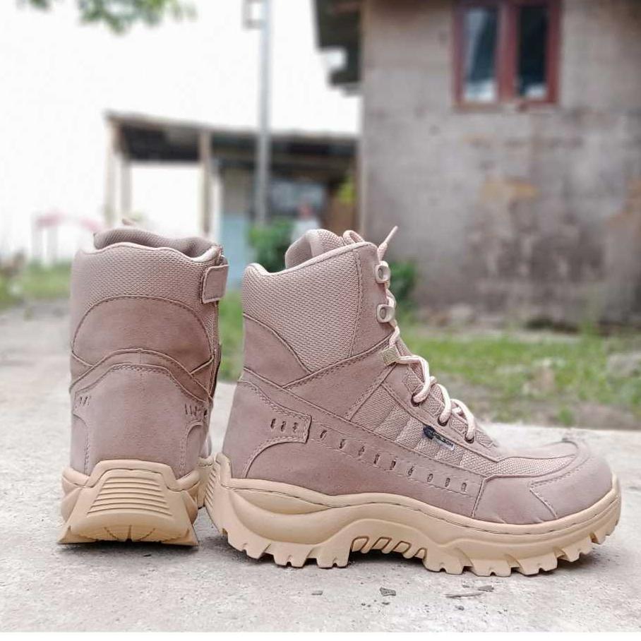 Murah Sepatu Pdl Tactical Pdl Pria Pdl Satpol Pp Pdl Porli 511 Krem Pdl Safety Boot Ujung  Besi