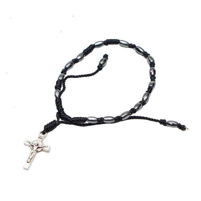 #@#@#@#@] Gelang Rosario Tali Blustin Oval 6mm-Rosario Gelang Tali Salib Murah