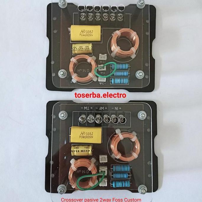 Crossover Passive 2Way Pasif Midbass Tweeter Foss Genetic Audio Mobil
