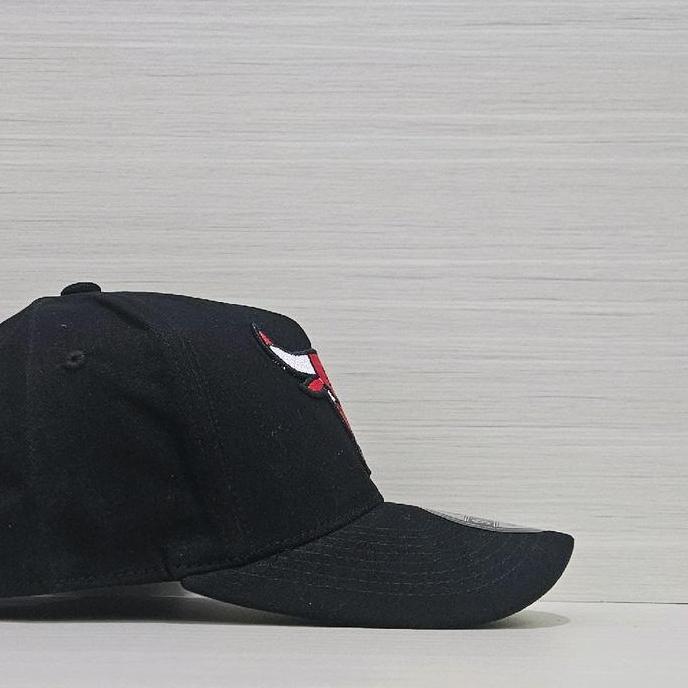 Promo Topi Baseball Banteng Hitam Bordir Merah Original