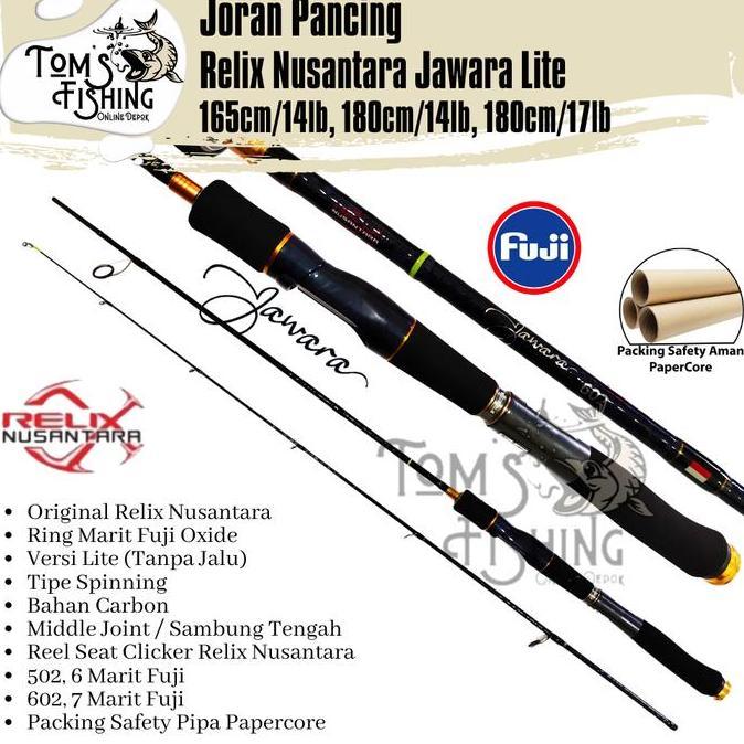 Joran Pancing Relix Nusantara JAWARA Lite (165cm / 180cm) Fuji Carbon Murah - Toms Fishing