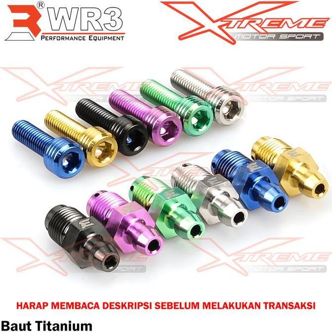 TERLARIS Baut Titanium L WR3 Small Head Uk. M5 Baut 8 Kunci L4 / M6 Baut 10 Kunci L5 Untuk Mirror Ho