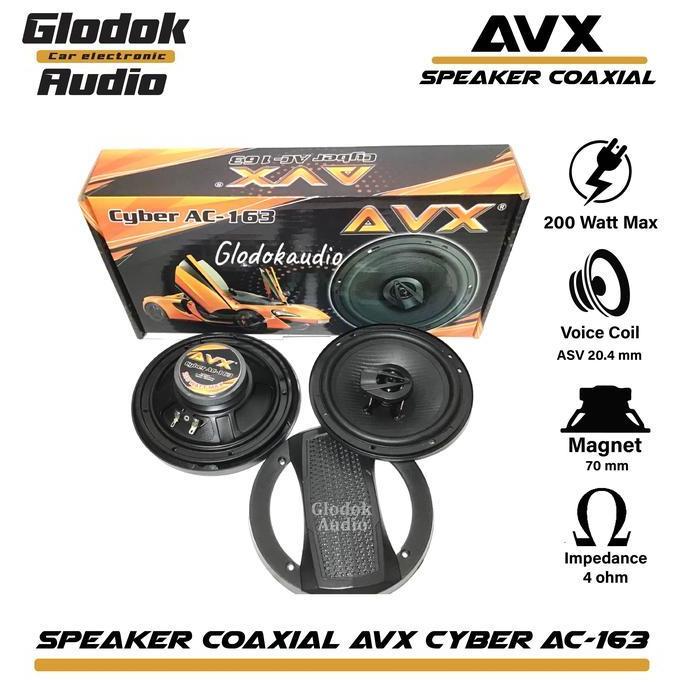 Avx Speaker Coaxial 6 Inch 3 Way Avx Cyber Ac 163 Sepasang