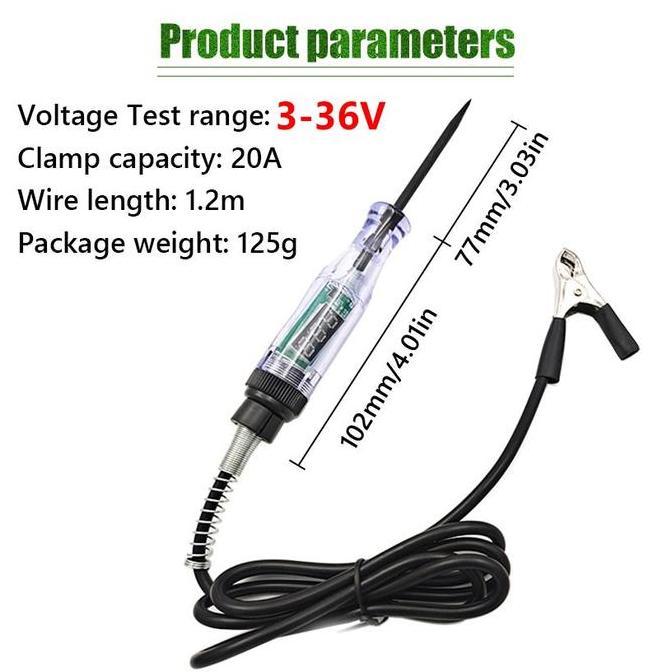 SOJEHBOW Tespen Digital DC Test Pen 12v Taspen DC Tespen Alat Test Pen Tes Pen Tester Deteksi Arus L
